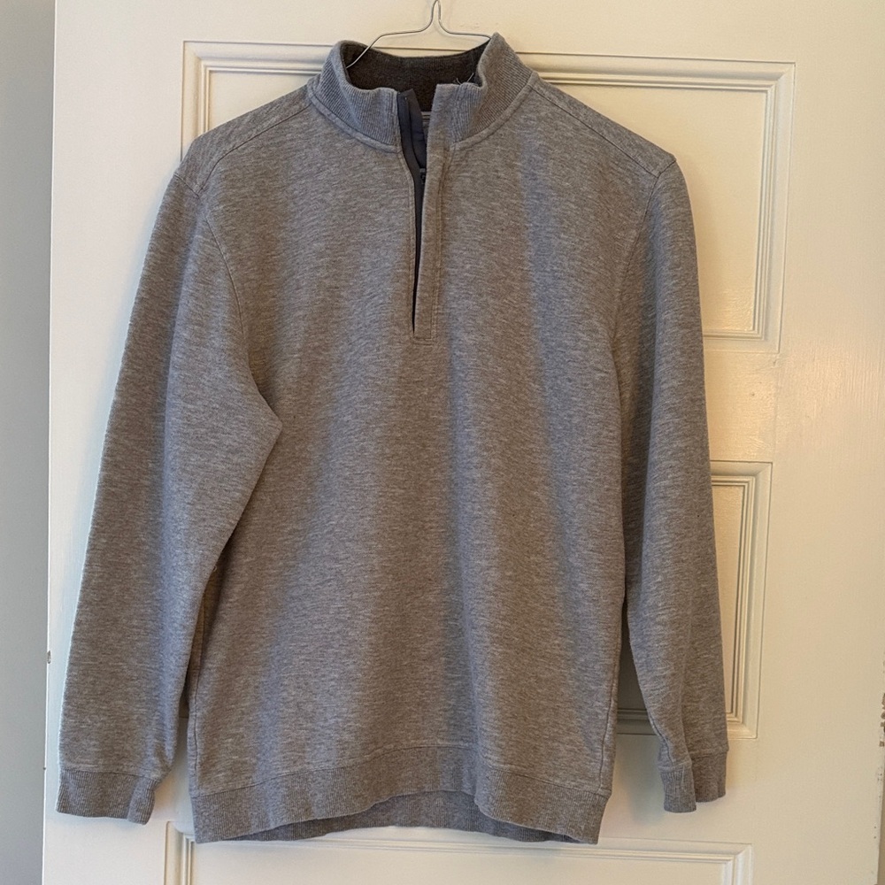 Walter Hagen Men's Heather Gray Zip-Up Sweater M